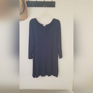 Heartstring Jersey Knit top navy blue